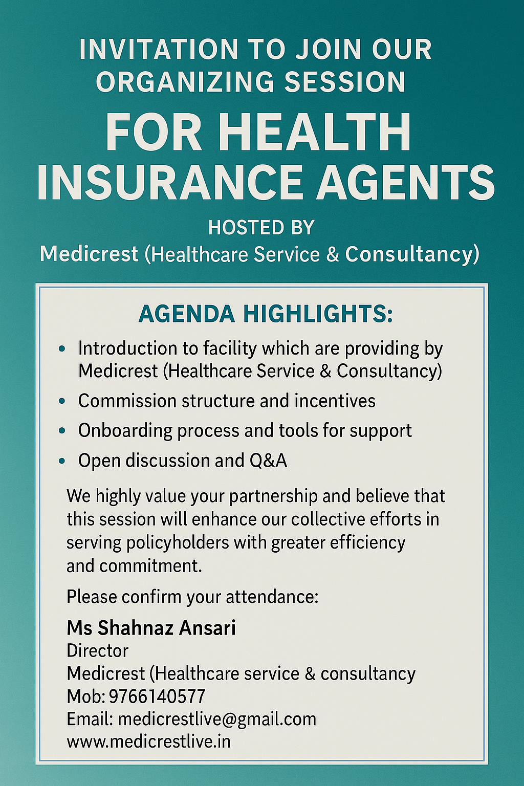 Orientation programme for Insurance Agent